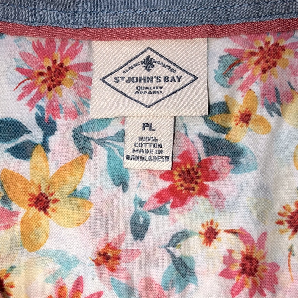 Custom bleached bicyclette backed floral shirt - Picture 3 of 4